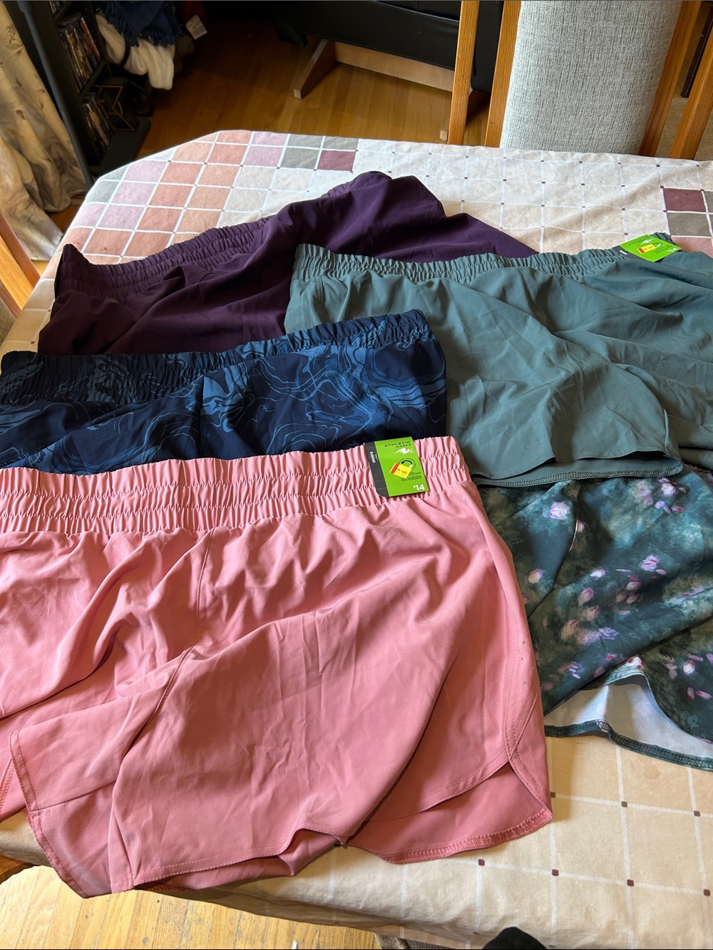 Athletic Works Women’s Athletic Shorts - Pink, Navy, Plum, Green, Printed